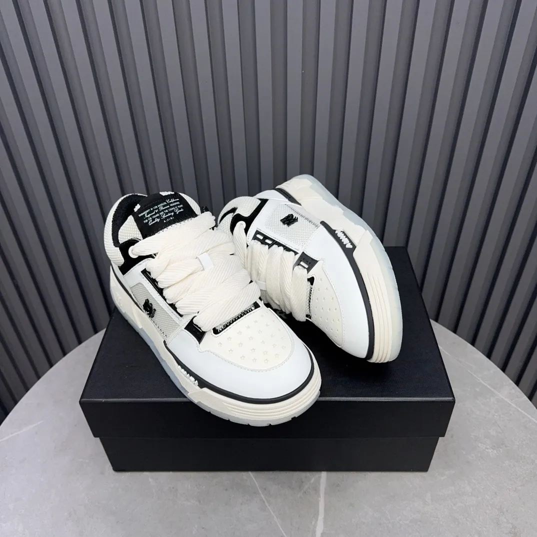 Men's shoes 💰660💰 AMIRI AMIRI trendy brand hot sale 🔥 Available all year round, couples 💑 Official website synchronization Imported fabrics 1⃣️ vs 1⃣️ replica, original factory special original sole, 35-45 (45. non-refundable)